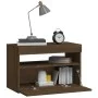 Bedside table with brown oak LED lights 60x35x40 cm by vidaXL, Nightstands - Ref: Foro24-3152830, Price: 43,35 €, Discount: %