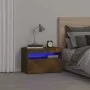 Bedside table with smoked oak LED lights 60x35x40 cm by vidaXL, Nightstands - Ref: Foro24-3152826, Price: 46,26 €, Discount: %