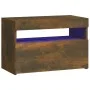 Bedside table with smoked oak LED lights 60x35x40 cm by vidaXL, Nightstands - Ref: Foro24-3152826, Price: 46,26 €, Discount: %