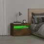 Bedside table with smoked oak LED lights 60x35x40 cm by vidaXL, Nightstands - Ref: Foro24-3152826, Price: 46,26 €, Discount: %