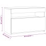 Nachttisch mit LED-Leuchten Räuchereiche Farbe 60x35x40 cm von vidaXL, Nachttische - Ref: Foro24-3152826, Preis: 47,63 €, Rab...