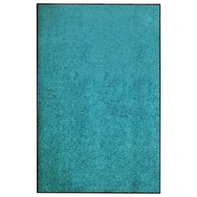 Felpudo lavable azul cian 120x180 cm