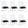 Cojines para silla 6 uds tela a cuadros negro 40x40x7 cm by vidaXL, Cushions for chairs and sofas - Ref: Foro24-361491, Price...