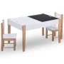 Children's table and chairs 3 pieces with black and white slate by vidaXL, Baby and Toddler Furniture Sets - Ref: Foro24-2861...