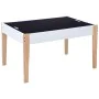 Kindertisch und Stühle 3-teilig mit schwarz-weißer Tafel von vidaXL, Möbelsets für Babys und Kleinkinder - Ref: Foro24-286189...