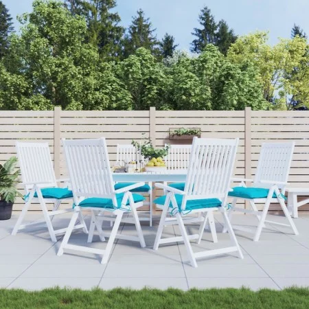 Stuhlkissen 6 Stück türkisfarbener Stoff 40x40x7 cm von vidaXL, Kissen für Stühle und Sofas - Ref: Foro24-361506, Preis: 54,9...