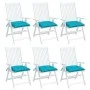 Stuhlkissen 6 Stück türkisfarbener Stoff 40x40x7 cm von vidaXL, Kissen für Stühle und Sofas - Ref: Foro24-361506, Preis: 54,9...