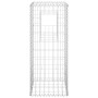 Cestas postes de gaviones 2 unidades hierro 40x40x100 cm