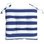 Chair cushions 6 pcs blue and white striped fabric 40x40x7 cm by vidaXL, Cushions for chairs and sofas - Ref: Foro24-361488, ...