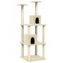 Katzenkratzbaum mit cremefarbenen Sisalstämmen, 141 cm von vidaXL, Katzenmöbel - Ref: Foro24-171524, Preis: 54,83 €, Rabatt: %
