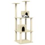 Katzenkratzbaum mit cremefarbenen Sisalstämmen, 141 cm von vidaXL, Katzenmöbel - Ref: Foro24-171524, Preis: 54,83 €, Rabatt: %