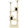 Katzenkratzbaum mit cremefarbenen Sisalstämmen, 141 cm von vidaXL, Katzenmöbel - Ref: Foro24-171524, Preis: 54,83 €, Rabatt: %