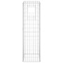 Cestas postes de gaviones 2 unidades hierro 40x40x140 cm