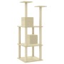 Katzenkratzbaum mit cremefarbenen Sisalstämmen, 141 cm von vidaXL, Katzenmöbel - Ref: Foro24-171524, Preis: 54,83 €, Rabatt: %