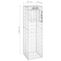 Cestas postes de gaviones 2 unidades hierro 40x40x140 cm