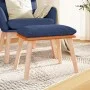 Fußstütze aus Stoff und Kunstleder, blau, 45 x 29,5 x 35 cm von vidaXL, Osmanen - Ref: Foro24-341450, Preis: 39,64 €, Rabatt: %