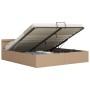 Cama canapé hidráulica LED cuero sintético capuchino 180x200 cm de vidaXL, Camas y somieres - Ref: Foro24-285563, Precio: 329...