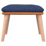Reposapiés tela y cuero sintético azul 45x29,5x35 cm de vidaXL, Otomanas - Ref: Foro24-341450, Precio: 40,49 €, Descuento: %