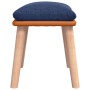 Reposapiés tela y cuero sintético azul 45x29,5x35 cm de vidaXL, Otomanas - Ref: Foro24-341450, Precio: 40,49 €, Descuento: %