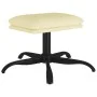Reposapiés de cuero sintético color crema 60x60x36 cm de vidaXL, Otomanas - Ref: Foro24-341590, Precio: 36,86 €, Descuento: %