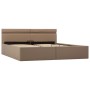 Cama canapé hidráulica LED cuero sintético capuchino 180x200 cm de vidaXL, Camas y somieres - Ref: Foro24-285563, Precio: 329...
