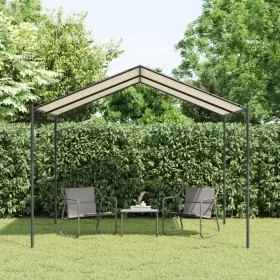 Steel tent and beige fabric 3x3 m by vidaXL, Tents and gazebos - Ref: Foro24-362451, Price: 182,36 €, Discount: %