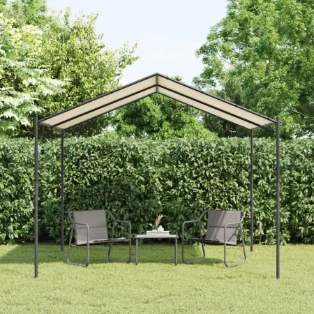 Steel tent and beige fabric 3x3 m by vidaXL, Tents and gazebos - Ref: Foro24-362451, Price: 182,36 €, Discount: %
