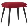 Reposapiés de terciopelo rojo vino tinto 45x29,5x35 cm by vidaXL, Ottomans - Ref: Foro24-341509, Price: 35,45 €, Discount: %