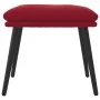 Reposapiés de terciopelo rojo vino tinto 45x29,5x35 cm by vidaXL, Ottomans - Ref: Foro24-341509, Price: 35,45 €, Discount: %