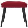 Reposapiés de terciopelo rojo vino tinto 45x29,5x35 cm by vidaXL, Ottomans - Ref: Foro24-341509, Price: 36,00 €, Discount: %