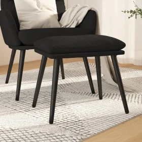 Fußstütze aus schwarzem Stoff, 45 x 29,5 x 35 cm von vidaXL, Osmanen - Ref: Foro24-341499, Preis: 33,53 €, Rabatt: %