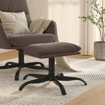 Fußstütze aus dunkelgrauem Mikrofaserstoff, 60 x 60 x 36 cm von vidaXL, Osmanen - Ref: Foro24-341623, Preis: 39,86 €, Rabatt: %