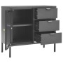 Sideboard in steel and anthracite tempered glass 75x35x70 cm by vidaXL, Sideboards - Ref: Foro24-336075, Price: 168,55 €, Dis...