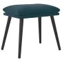 Blauer Samt-Fußhocker 45x29,5x35 cm von vidaXL, Osmanen - Ref: Foro24-341514, Preis: 33,19 €, Rabatt: %