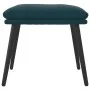 Blauer Samt-Fußhocker 45x29,5x35 cm von vidaXL, Osmanen - Ref: Foro24-341514, Preis: 33,19 €, Rabatt: %