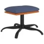 Blue synthetic leather and fabric footstool 60x60x36 cm by vidaXL, Ottomans - Ref: Foro24-341611, Price: 33,11 €, Discount: %