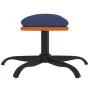 Blue synthetic leather and fabric footstool 60x60x36 cm by vidaXL, Ottomans - Ref: Foro24-341611, Price: 33,11 €, Discount: %
