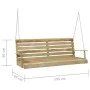 Pine wood swing bench impregnated with 155x65x60 cm dimensions by vidaXL, Garden rockers - Ref: Foro24-316065, Price: 149,86 ...