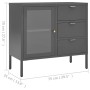 Sideboard aus Stahl und anthrazitfarbenem Hartglas 75x35x70 cm von vidaXL, Sideboards - Ref: Foro24-336075, Preis: 168,55 €, ...