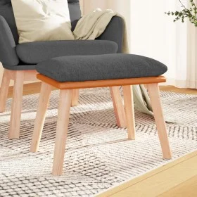 Reposapiés tela y cuero sintético gris oscuro 45x29,5x35 cm by vidaXL, Ottomans - Ref: Foro24-341447, Price: 39,57 €, Discoun...