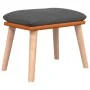 Reposapiés tela y cuero sintético gris oscuro 45x29,5x35 cm by vidaXL, Ottomans - Ref: Foro24-341447, Price: 39,57 €, Discoun...