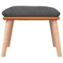 Reposapiés tela y cuero sintético gris oscuro 45x29,5x35 cm by vidaXL, Ottomans - Ref: Foro24-341447, Price: 39,57 €, Discoun...