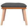 Reposapiés tela y cuero sintético gris oscuro 45x29,5x35 cm by vidaXL, Ottomans - Ref: Foro24-341447, Price: 40,16 €, Discoun...