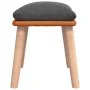Reposapiés tela y cuero sintético gris oscuro 45x29,5x35 cm by vidaXL, Ottomans - Ref: Foro24-341447, Price: 39,57 €, Discoun...