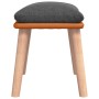 Reposapiés tela y cuero sintético gris oscuro 45x29,5x35 cm by vidaXL, Ottomans - Ref: Foro24-341447, Price: 40,16 €, Discoun...