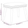 Reposapiés tela y cuero sintético gris oscuro 45x29,5x35 cm by vidaXL, Ottomans - Ref: Foro24-341447, Price: 39,57 €, Discoun...