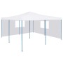 Cenador plegable con 2 paredes blanco 5x5 m