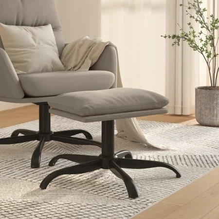 Hellgrauer Samt-Fußhocker 60x60x36 cm von vidaXL, Osmanen - Ref: Foro24-341578, Preis: 38,62 €, Rabatt: %