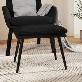 Reposapiés tela y cuero sintético negro 45x29,5x35 cm von vidaXL, Osmanen - Ref: Foro24-341521, Preis: 35,94 €, Rabatt: %