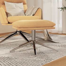Reposapiés tela de microfibra color crema 60x60x35 cm de vidaXL, Otomanas - Ref: Foro24-341563, Precio: 44,84 €, Descuento: %
